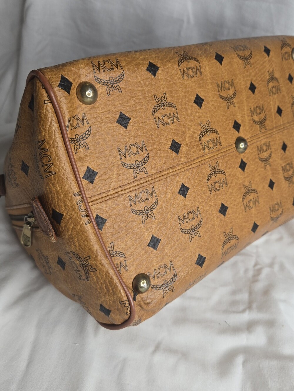 Mcm Visetos Cognac Boston Bag - Picture 8 of 16